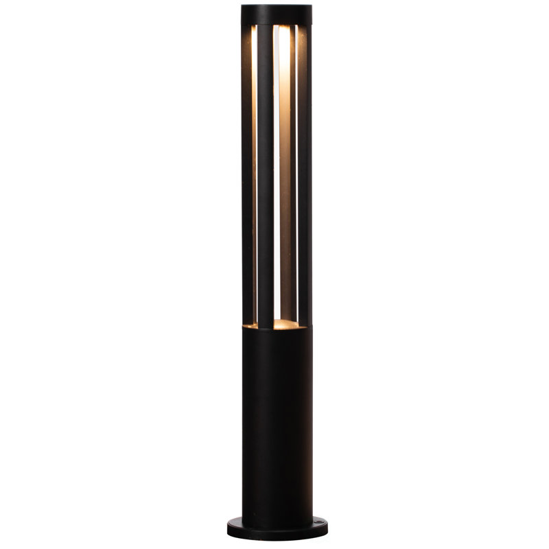 Black Integrated LED Bollard Light, 31.75" H x 6.25" W x 6.25" D