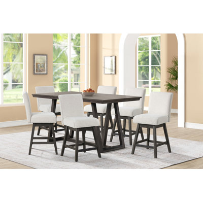Pendergrass Counter Table And Swivel Counter Chairs