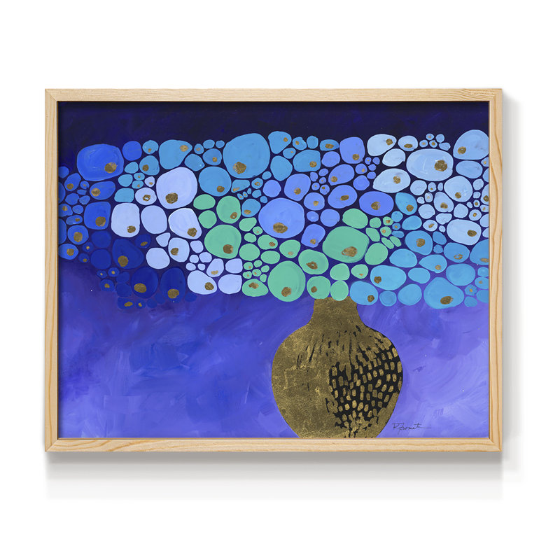 Blue Poppies II -Framed Print - Restickable