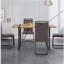 Table de salle à manger de style industriel en bois rectangulaire pour 4 à 6 personnes, plateau de table en bois artificiel de 1,5 pouce d'épaisseur, pieds en métal noir