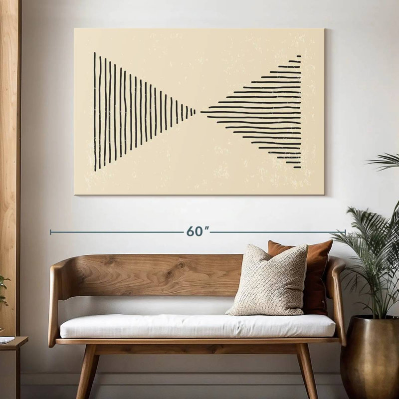 Avery Triangle abstrait, H 34 po x l 51 po