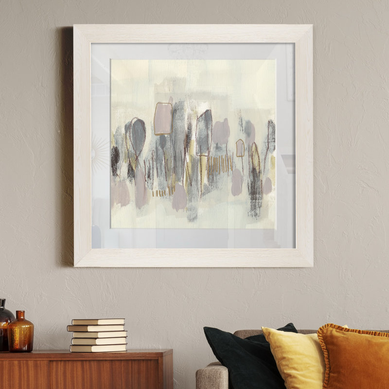 Formes neutres I-impression sur papier, H 21 po x l 21 po x P 1 po, Cadre blanc