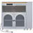 Rolling Kitchen Island with Extended Table, LED Lights, Power Outlets, and Fluted Glass Doors for Enhanced Functionality and Style-1760373746