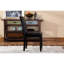 Chaise de style urbain, 2, en bois massif, noir, l 21 po x l 16,5 po x H 35,5 po, facile à nettoyer et revêtement noir