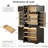 78.2" Tall Farmhouse Kitchen Pantry Cabinet with 8 Door Shelves, Storage Cabinet with 4 Adjustable Shelves, Hidden Drawer, Wine Rack, Versatile Cupboard for Kitchen, Dining & Bathroom-128964286