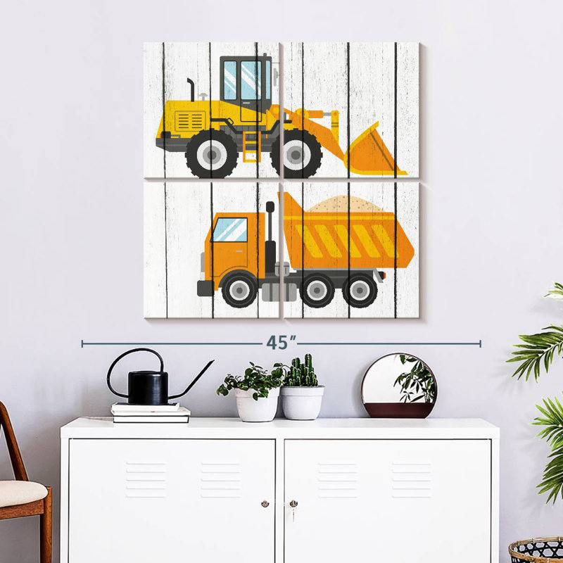 Ashelle tracteur et camions I, H 32 po x l 32 po