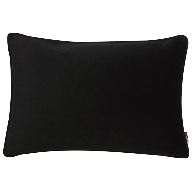 Abstract Square Throw Cushion, Black