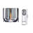 Levin 1-Light Matte Black Floor Lamp With A Smoke Glass Shade