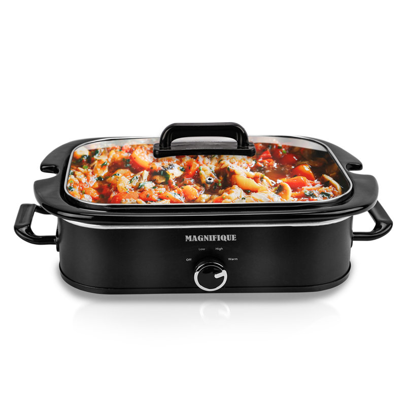 Mijoteuse de 4 pintes avec casserole Magnifique, Noir