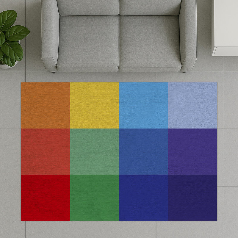 Geometric Area Rug, Runner 70 x 140 cm