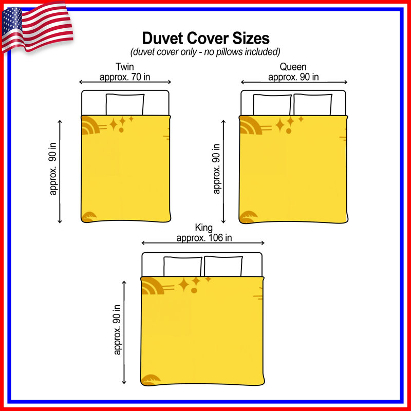 Housses de couette Yellow Beach Rocket Scene, Queen