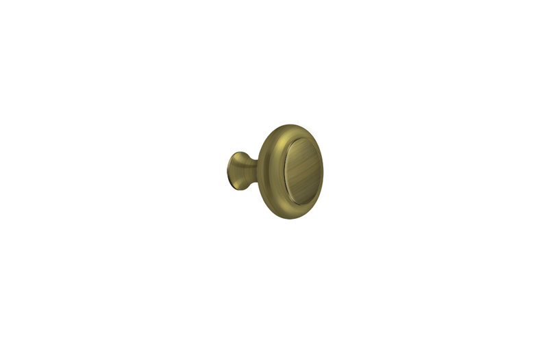 Mushroom Knob, Antique Brass