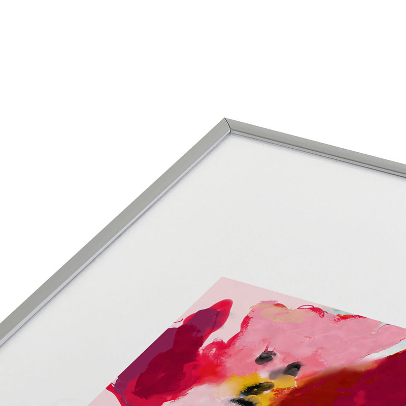Fleur abstraite I encadrée sur papier, Argent, H 24 po x l 18 po