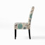 Ensemble de 2 chaises de salle à manger, tissu beige, coussins moelleux, bois d'hévéa noir
