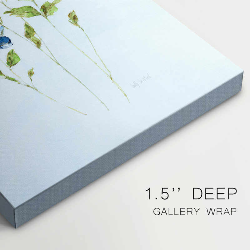 Blue Wonders II -Galery Enveloppé Cavas, H 48 po x l 32 po