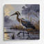 Wildlife Saddle billed Stork Black Metal Wall Art-1975714404