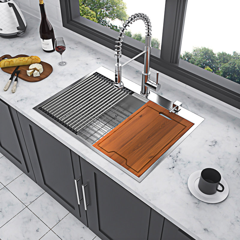 Drop-In Topmount Single Bowl Kitchen Sink