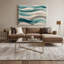 Toile horizontale rayée gris clair sur toile-218976627