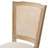 Amando High-End Beige French Country Dining Chairs, Upholstered Chairs With PE Rattan Back, Wire Drawing And Carving Techniques-1241466959