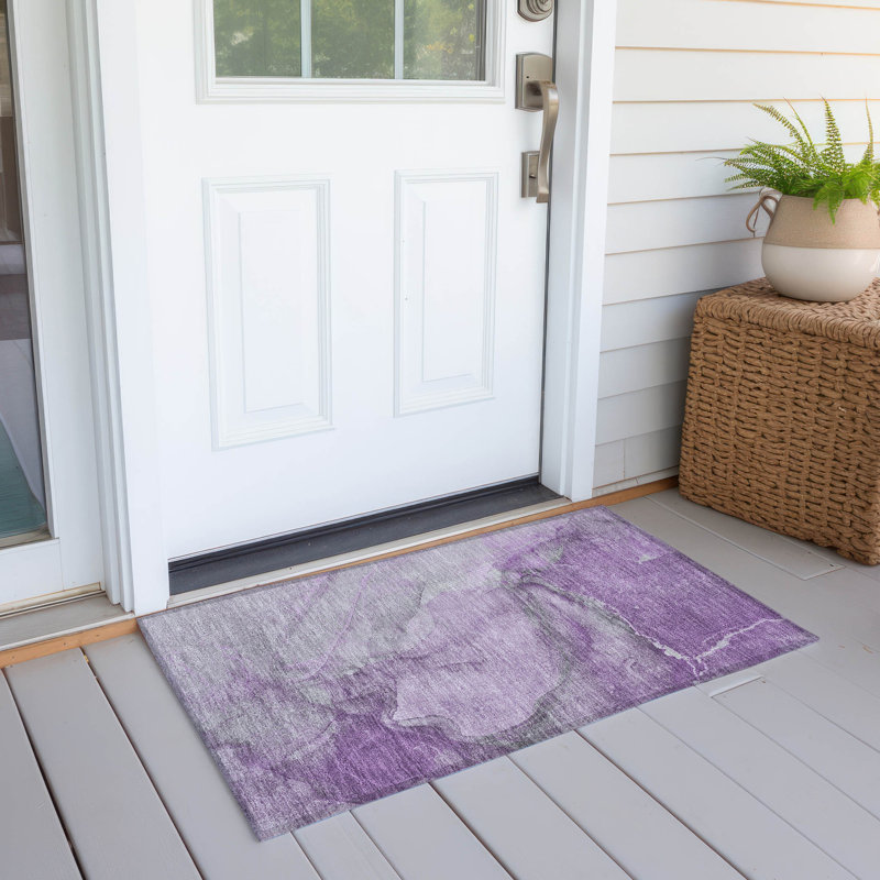 Behice Flatweave Washable Abstract Indoor / Outdoor Rug, Rectangle 1'8" x 2'6"
