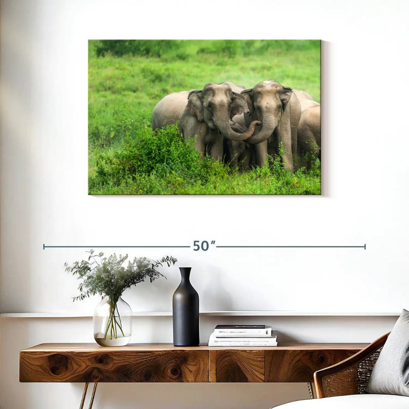 Brampt Asian Elephant Huddle, 24" H x 36" W