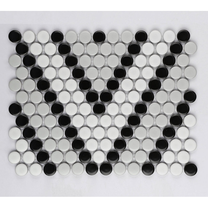 0.75" x 0.75" Porcelain Penny round Wall & Floor Tile