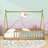 Twin Wood Tent-Shaped Floor Bed With Guardrails-75896621