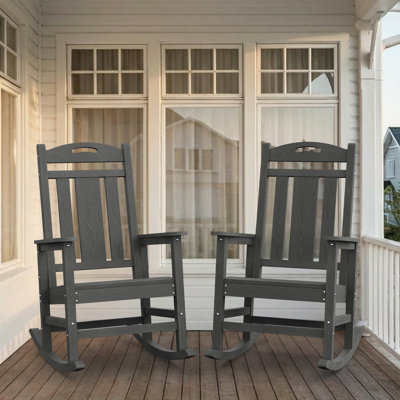 Chaise Adirondack berçante en PEHD pour l'extérieur