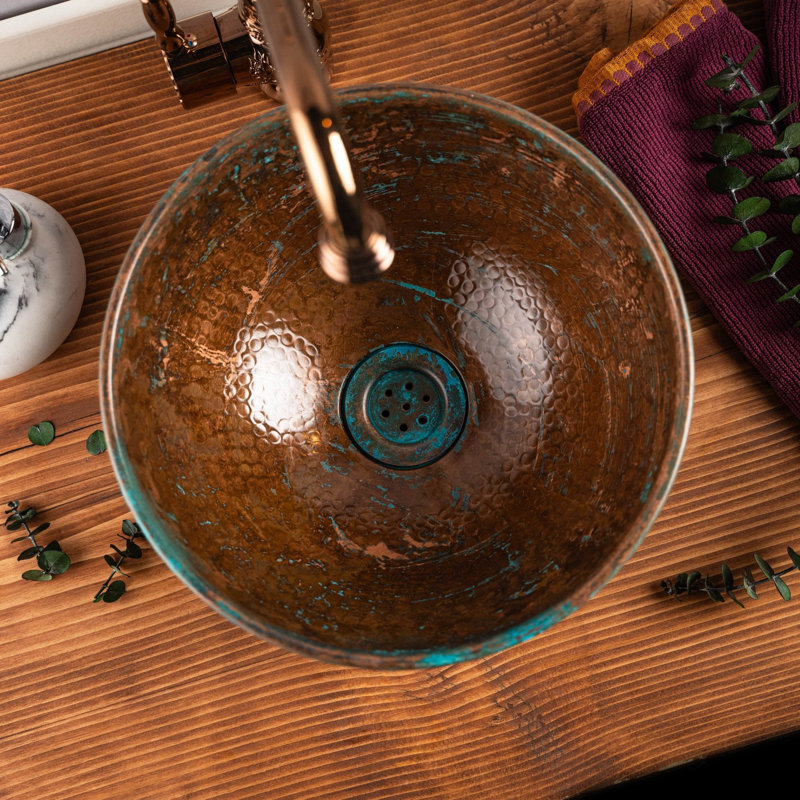 Lily Manor Copper Sink, Size: 16''
