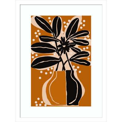 Ochre Still Life No 6 by Treechild Wood Framed Wall Art Print