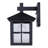 Sioban Traditional Outdoor Down Light Lantern, Black Finish, Clear Seeded Glass