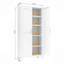 71" 2 Shapely Doors Cabinet, Metal Storage Cabinet With Doors And Adjustable Shelves, For Bedroom, Living Room, Kitchen-172588320