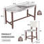 Ensemble de salle à manger 3 pièces à hauteur de comptoir, style Mid-Century moderne pour la cuisine, la salle à manger et les petits espaces