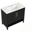 Meuble-lavabo avec lavabo, 2 portes et tablette ouverte