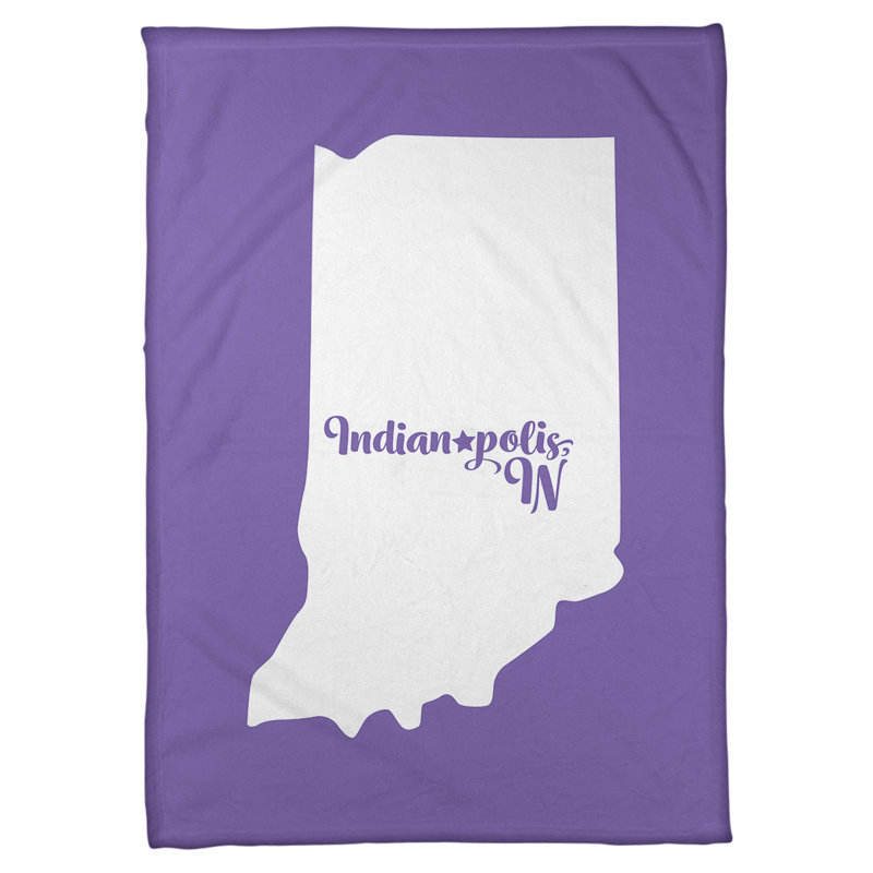Couverture polaire indianapolis indiana, 60 po x 80 po, Mauve