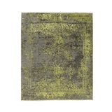 Hand-Knotted High-Quality Gray and Yellow Area Rug