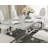 Ethanael Faux Marble Top Metal Base Dining Table-609660218