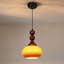 Lampe suspendue à abat-jour simple en verre Mid-Century caramel pour îlot de cuisine