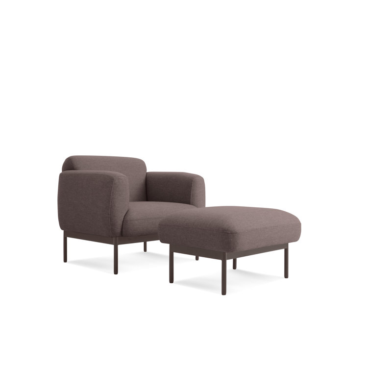 Puff Puff Ottoman, Black, Maharam Meld in Panda