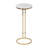 Sanches Modern Side Table With Slim Metal Base And Round Top - Stylish Cocktail Accent For Living Room Or Small Spaces - Narrow End Table For Home Decor - 24", Gold
