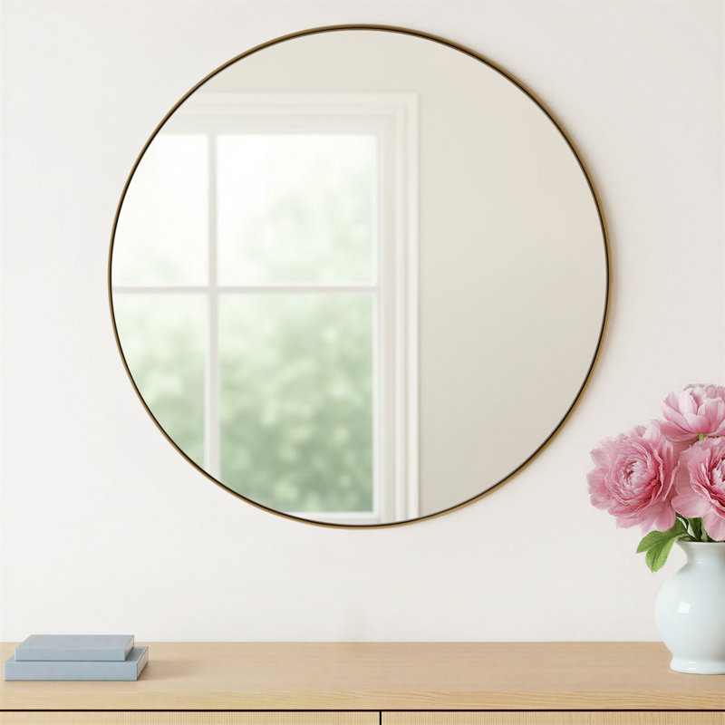 Bassevelde Mirror, 32" x 32", Gold