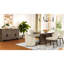 Fauteuil pivotant en tissu avec base rustique