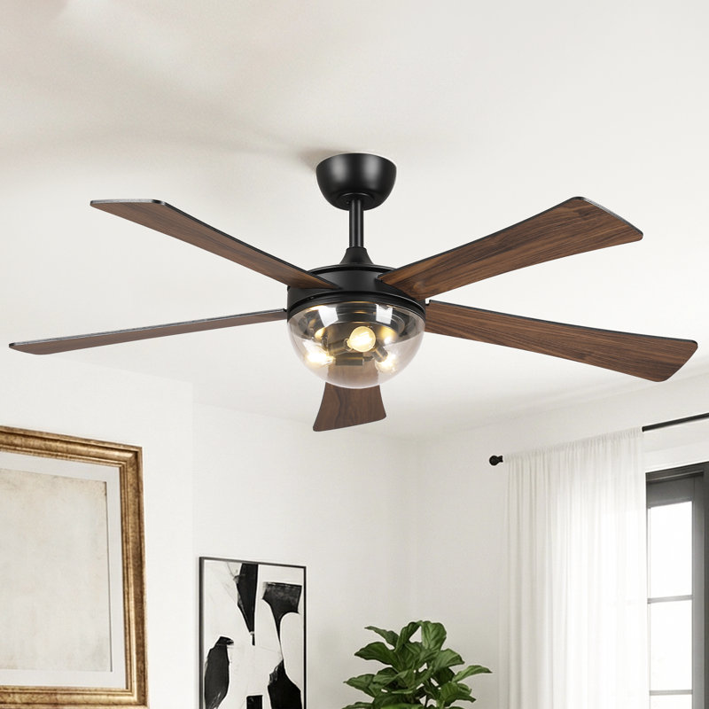 Ventilateur de plafond 52 po avec ensemble d'éclairage et télécommande