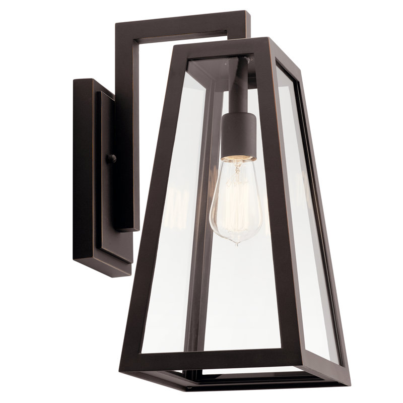 Lanterne murale d'extérieur Merideth, H 11,5 po x l 6,5 po x P 6,5 po, 75.00, Bronze huilé