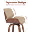 Tabouret de comptoir pivotant en bois cintré Mid-Century-133656767