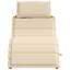 Chaise longue pliante avec coussin vidaXL 2 pièces en bois d'acacia massif beige-1689606427