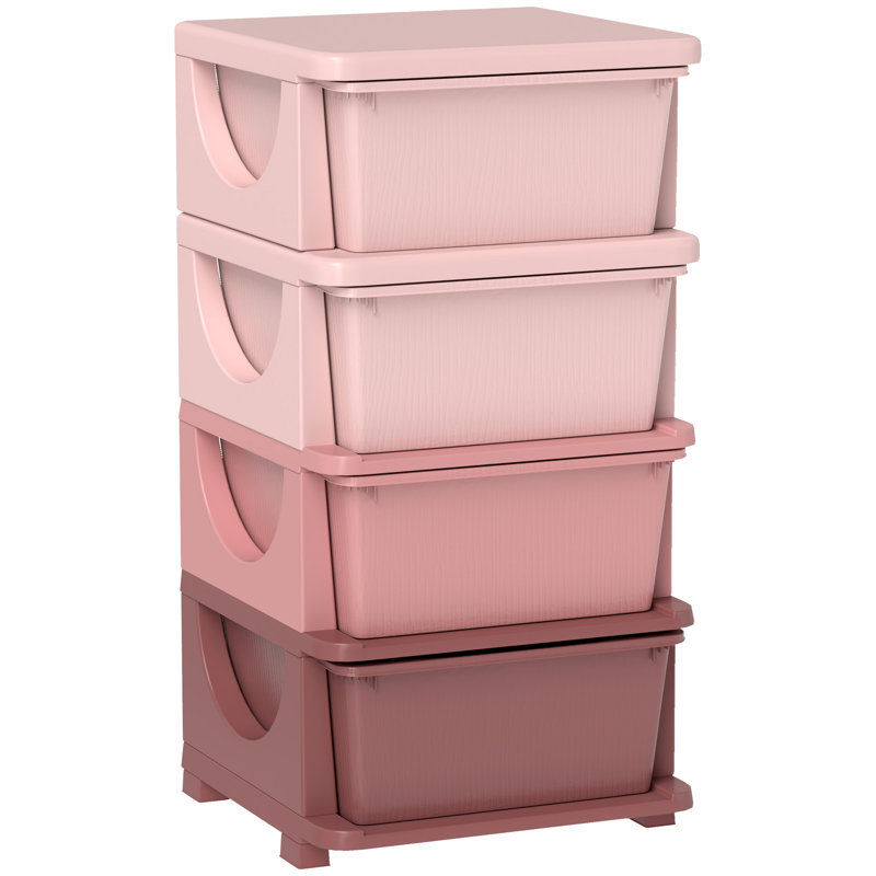 Glison Kids Dresser, Pink