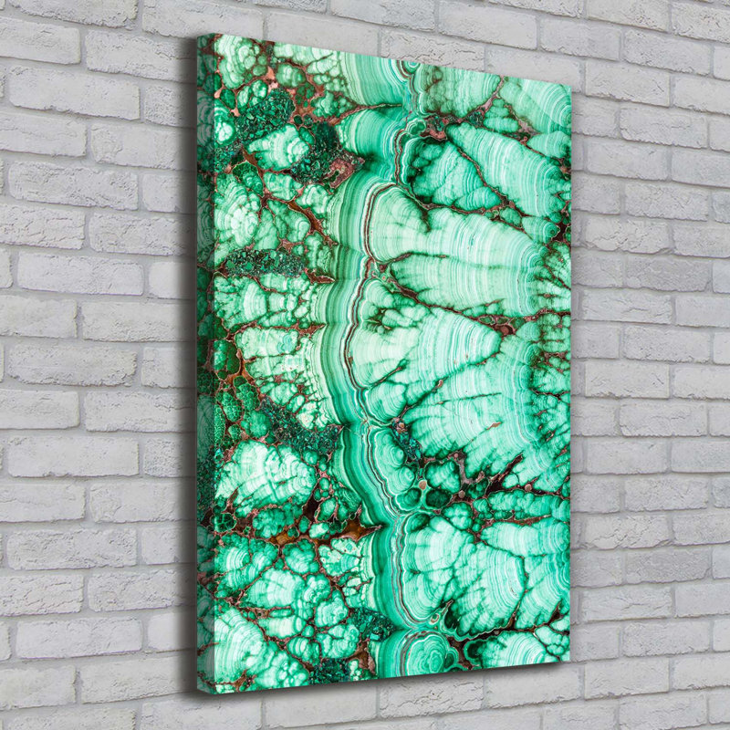 Malachite Texture - Wrapped Canvas Print