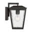 Luminaire d'extérieur 1 lumière Kennewick au fini noir texturé avec abat-jour transparent-112738260-112738250-112738244