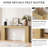 62.99-Inch Extra-Long Entryway Table, Farmhouse Sofa Table Behind The Sofa, Decorative Table For Narrow Entrances In The Living Room, Hallway, Entrance, Or Foyer, Oak-Colored Console Table